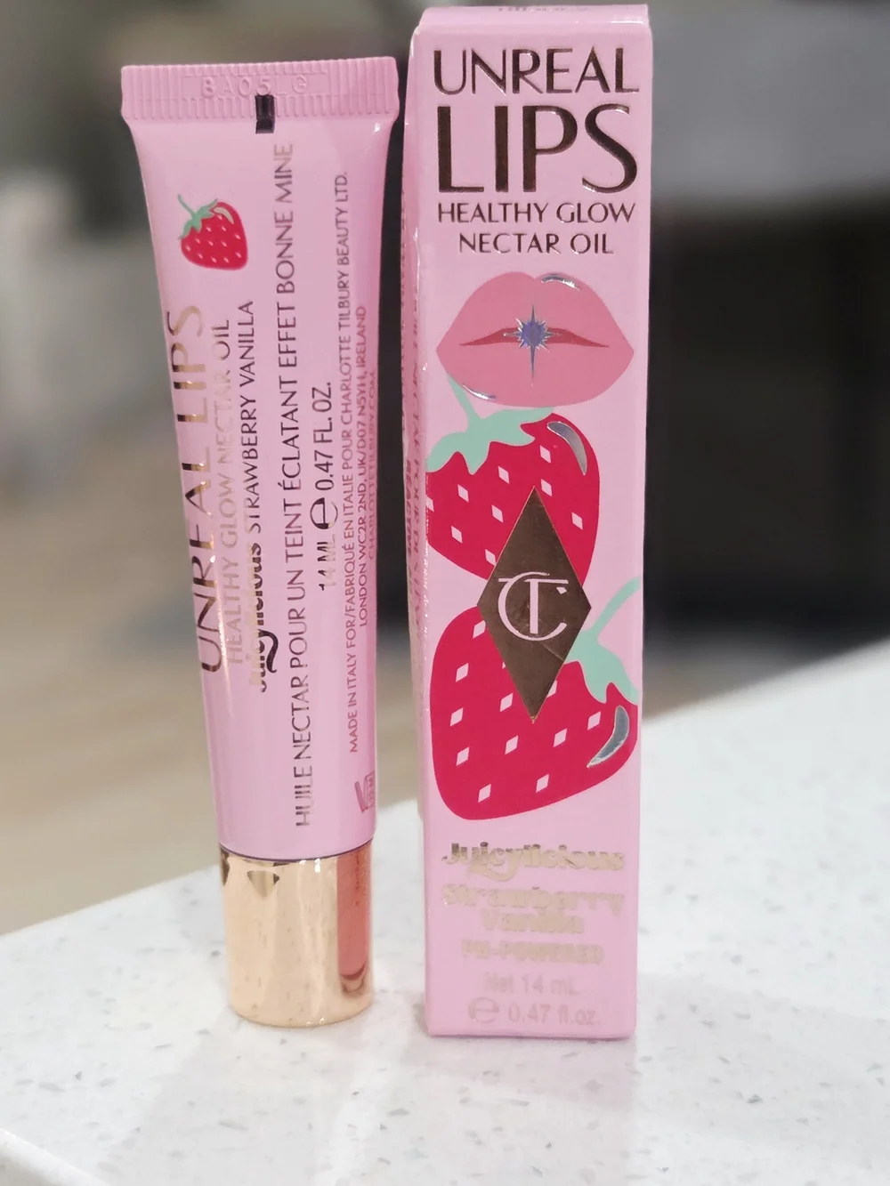 Charlotte Tilbury Healthy Glow Nectar Oil - Strawberry Vanilla (Pink)